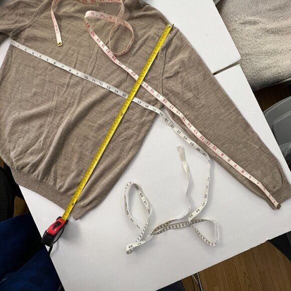 Zara Wool Blend Heathered Brown Lightweight Turtleneck‎ Sweater Sz L - Picture 13 of 13